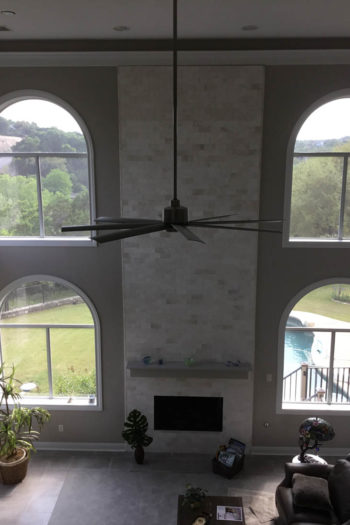 Austin Whole House Remodel Floor To Ceiling Fireplace Facade